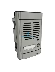 Panneau de boutons d'interphone Vimar 8911 pour maison individuelle, gris clair, avec boîtier et cadre, sans module électronique